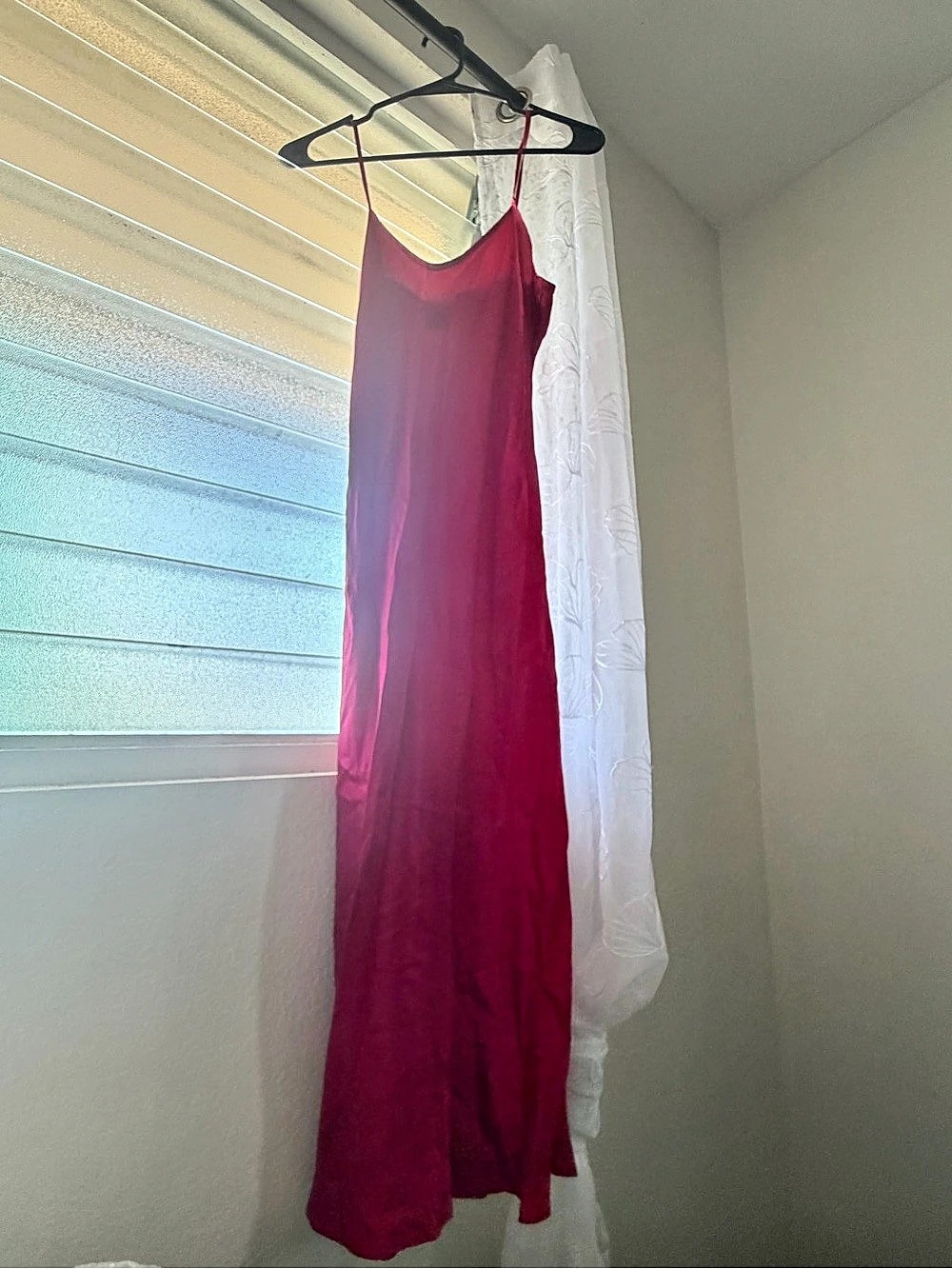 Fuchsia Maxi Slik Dress Like New
